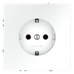 Розетка встраиваемая VOLTUM S70 с заземлением 16А, (белый матовый)