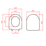Сиденье для унитаза Amalfi белое дюр.нерж.кр.м/лифт, съем "Art/Fest" (Sanita Lux)