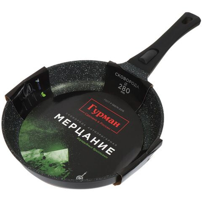 Сковорода алюминий, 28 см, антиприг, Гурман, Мерцание Изумрудный бриллиант, ГМ2801ИБС, съем руч