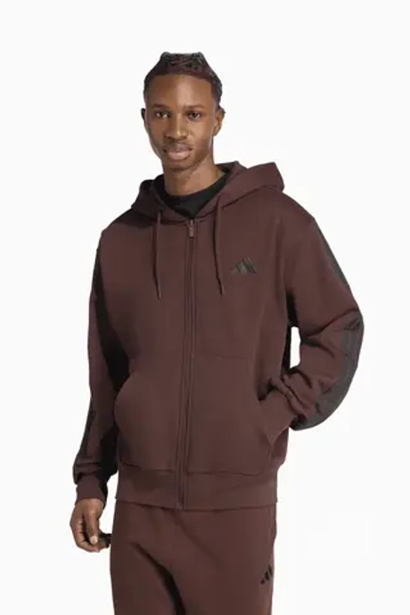 Кофта adidas Essentials 3-Stripes Fleece - коричневый