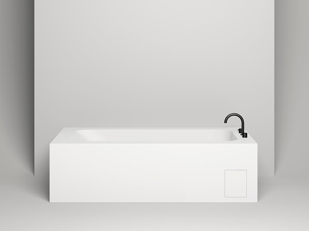 Ванна каменная матовая 190х100 Salini ORLANDA Plus KIT 190 102124MRH окрашена по RAL снаружи