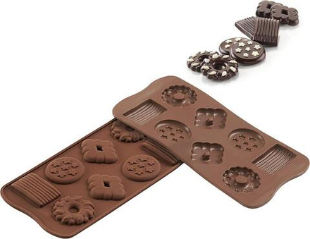 Форма для запекания Silikomart Forma do czekoladek Scg25 Choco Biscuit, круглая, силикон