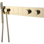 Встраиваемый смеситель для душа и ванны Boheme ZODIAC TERMO 133-SYS-G с ручным душем, GOLD