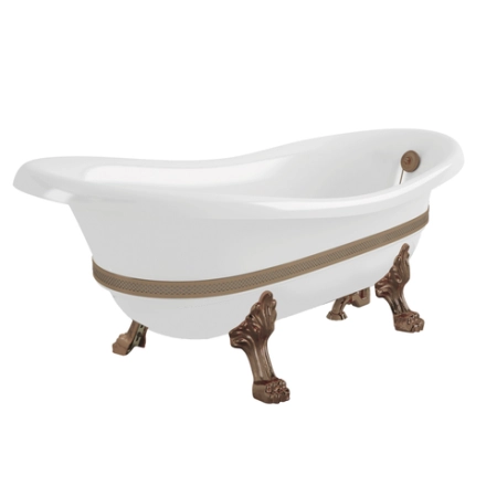 Ванна Migliore Bella Decor 26989 на лапах Standart 170x80 см, бронза