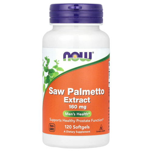 NOW Foods, Экстракт пальмы сереноа, 160 мг, 120 желатиновых капсул