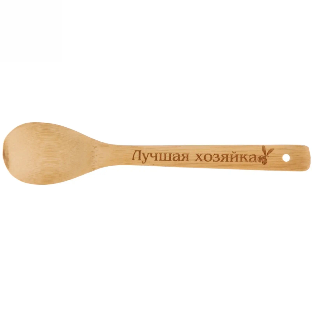 Ложка бамбуковая 30*6см «Лучшая хозяйка» Селфи