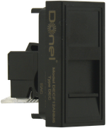 Розетка DEC RJ45 UTP кат.5e,  1мод.,  черн. матовая (22.5х45мм)