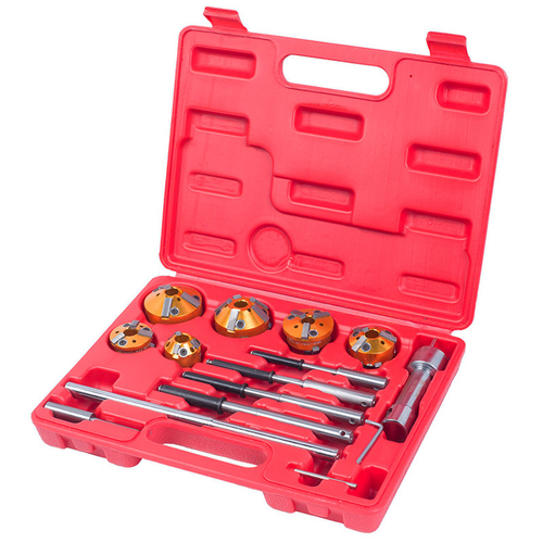 МАСТАК (103-13014C) Набор фрез для правки седел клапанов, 28-65 мм, кейс, 14 предметов