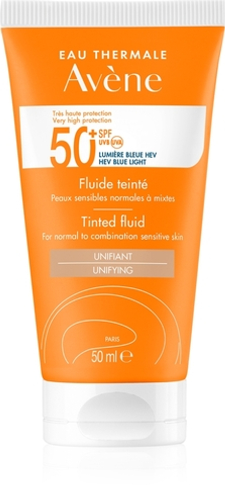 Avene Sun Tinted Fluid - Легкий тонизирующий флюид SPF 50+, 50 ml