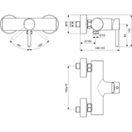 Настенный смеситель для душа Ideal Standard CERALINE BC200XG