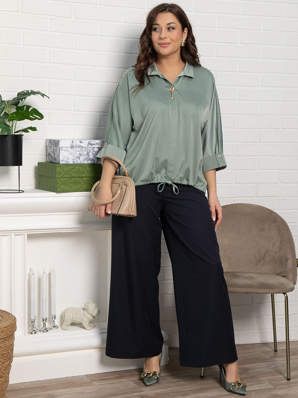 Блуза Серенада (фисташка) Б15112-24М LT Collection