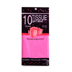 Бумага упаковочная тишью Фуксия / листы 10 шт, 50*66 см