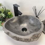 Раковина из речного камня RS63687 (42*37*16) 0122