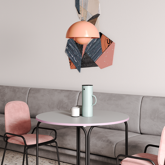 Столик кофейный ror, D50 см, черный/серый/розовый