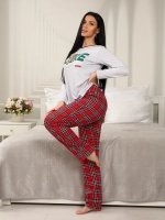 Пижама со штанами в клетку