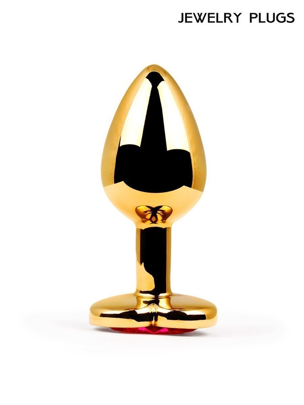 Анальная пробка, цвет кристалла красный, L 90 мм D 40 мм, вес 140 г