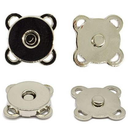69020/set Кнопка магнитная пришивная 'С ушками' 15мм металл, никель BIG (10013160/161023/3443682, ГР