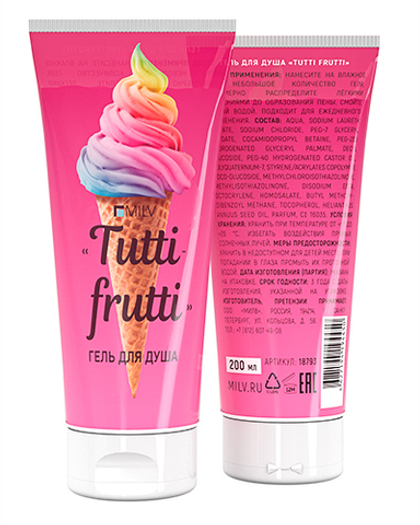 Гель для душа Tutti Frutti 200мл Милв