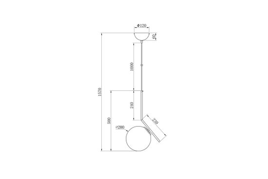 K2GP-825BR-S Светильник потолочный d20*48см