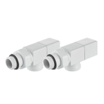 Набор дизайн-вентилей Royal Thermo CUBE осевой (белый) 1/2"