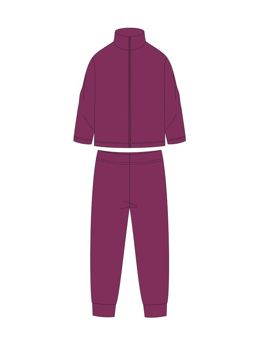 Костюм д/девочки флис "Горизонт-1" КМ-842/1 р.128, Баклажан (Ивашка)