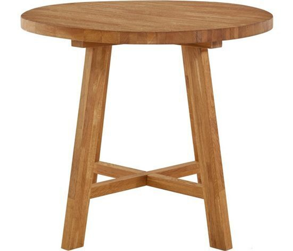 Дизайнерский круглый журнальный столик Таула 100х100х74 см из массива дуба, придиванный стол в гостиную