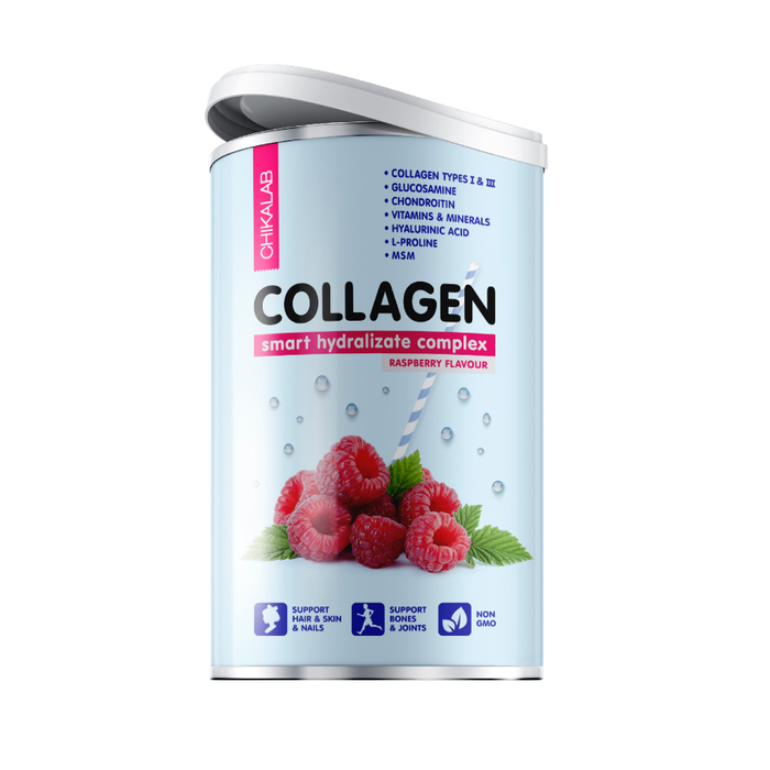 Коллагеновый коктейль &quot;Малина&quot;, Collagen, Chikalab, 400 г