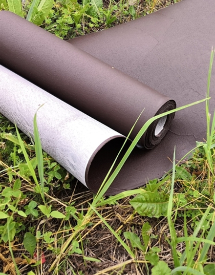 Покрытие для садовых дорожек из резино-пластика 2 мм (1,8мм), ширина 33 см (коричневый)