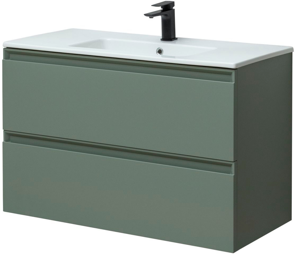 Тумба с раковиной Allen Brau Eclipse 1.E1003.CGM 100 cement grey matt