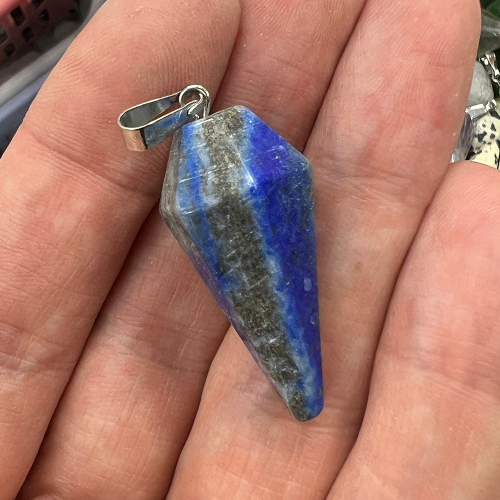 Кулон Маятник из камня Лазурит, 34х15 мм