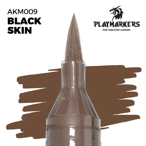 Акриловый маркер с кистью AK Playmarkers Black Skin