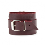 Бордовые кожаные наручники БДСМ Арсенал Lady's Arsenal Maroon Handcuffs 67002
