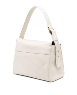 BIG LEAF BAG HOBO IN TUMBLED LEATHER - white