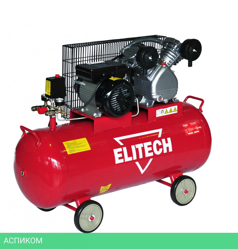 Компрессор Elitech КПР 100/400/2.2 красный (E0504.001.00)