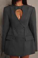 Жакет с вырезом капля