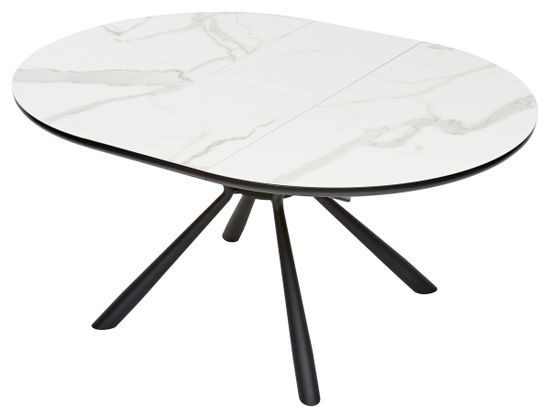 Стол VOLAND BIANCO TL-45 испанская керамика/ BLACK "белый мрамор"