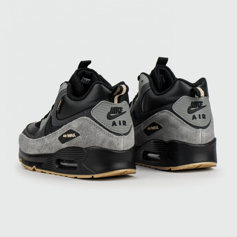кроссовки Nike Air Max 90 Mid Black / Grey Winter