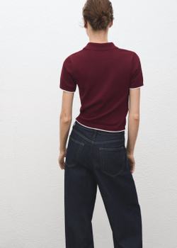 Джемпер с воротником поло на молнии