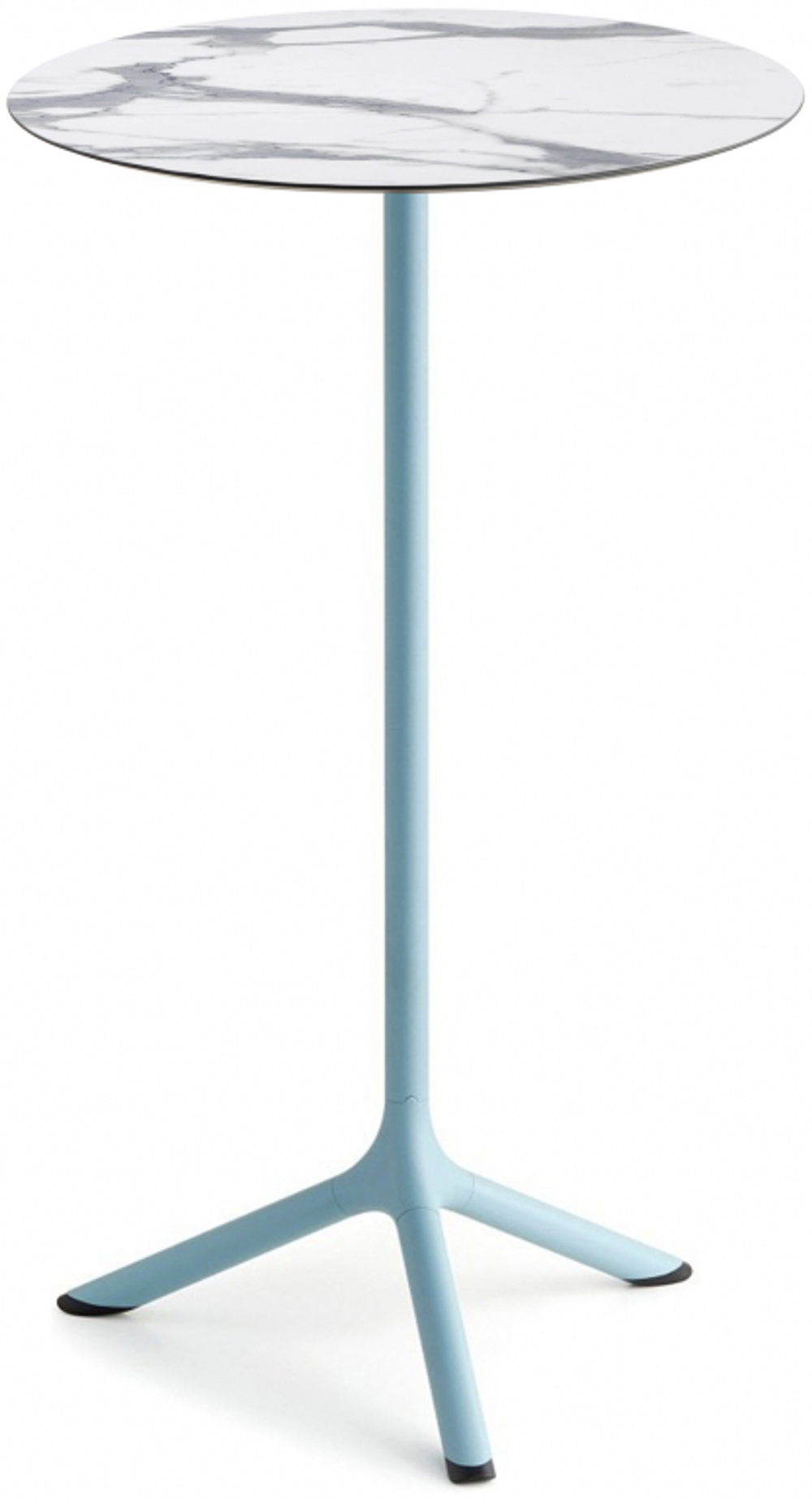 Стол ламинированный барный складной Scab Design Tripe Folding, голубой, белый мрамор Каррара