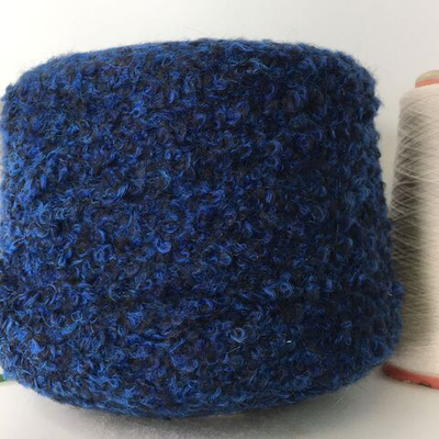 ESK - Lineapiu; 34% альпака, 13% меринос, 38% п/с, 15% п/а; 200м/100гр; Букле; col.94452 Cobalto Nero; цвет: черно-синей