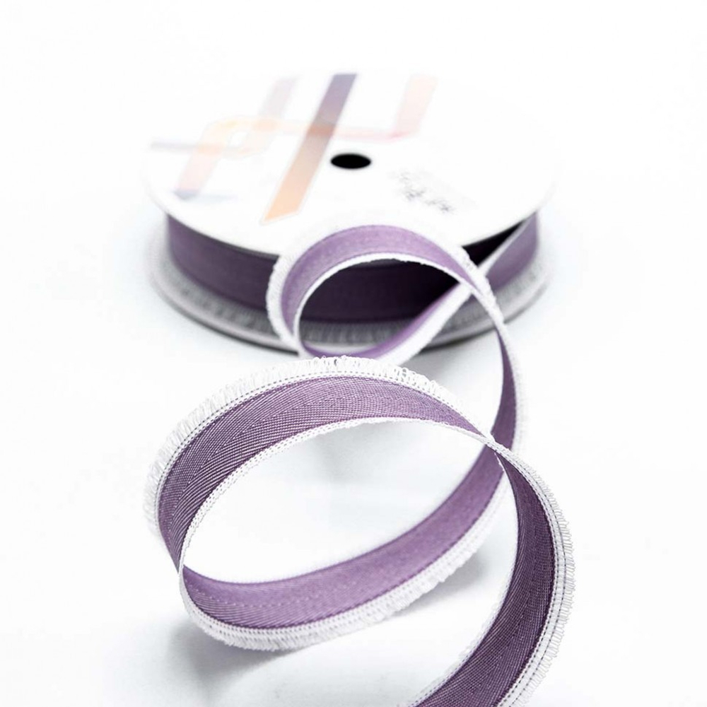 Лента Полиэстер 2,5см х 22м с бахромой (Сиреневый)