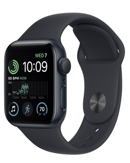 Apple Watch SE 2 (2023) GPS 44мм корпус из алюминия Midnight + ремешок black