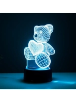 Светильник сенсорный «Мишутка» LED 7 цветов USB/от батареек