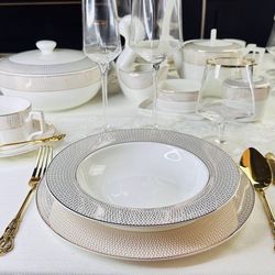 Lenardi 145-541 Набор из 6 глубоких тарелок 23см СЕВИЛЬЯ в под.уп.(х6)Костяной фарфор