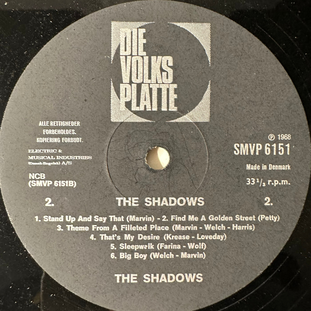 The Shadows ‎– The Shadows (Дания 1968г.)