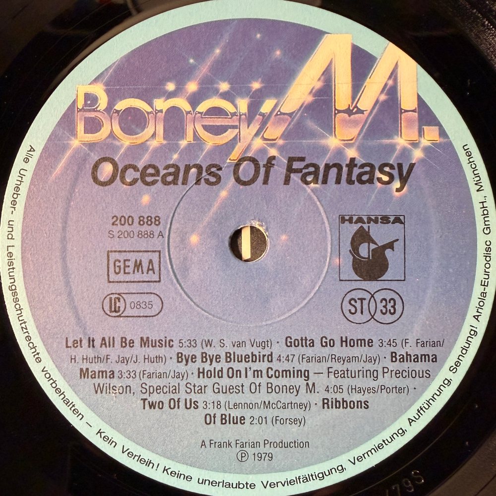 Boney M. ‎– Oceans Of Fantasy (Германия 1979г.)