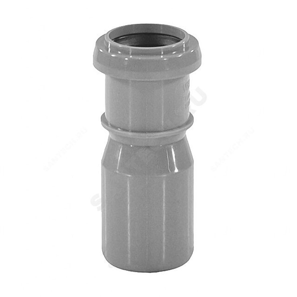 Переход PP-H эксцентрический серый BASE Дн 110х50 б/нап в/к VALFEX 25110050