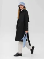 Плащ FOS Средней длины Женский Черный