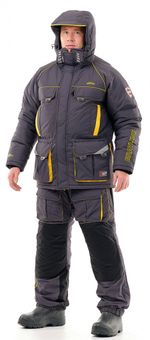 Зимний костюм для рыбалки Камчатка 2020 -45 (таслан, серо-желтый) GRAYLING