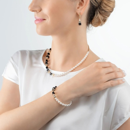 Серьги-пусеты Coeur de Lion Black-Gold 5086/21-1316